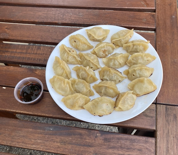 Delicious Sooke Dumplings pan fried with oil